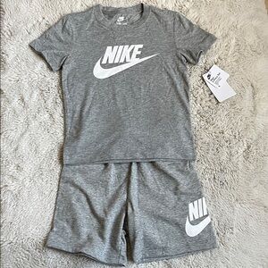 Nike Kids Gray and White Matching Set